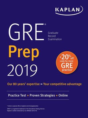 cover image of GRE Prep 2019